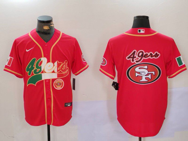 Men San Francisco 49ers Blank Red Second generation Mexican Joint Name 2024 Nike Limited NFL Jersey style 2->san francisco 49ers->NFL Jersey